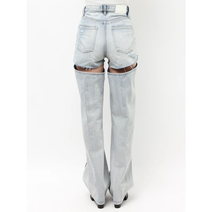 ハイウエストSymmetry GYDA 2WAYラインプリーツデニムパンツ | GYDA | 詳細画像45 