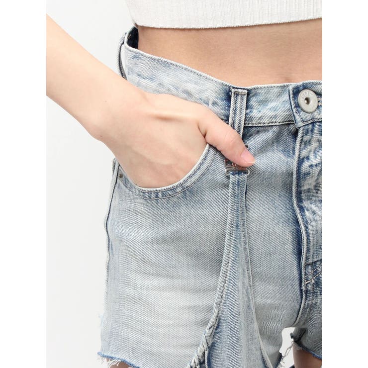 ハイウエストSymmetry GYDA 2WAYラインプリーツデニムパンツ | GYDA | 詳細画像48 