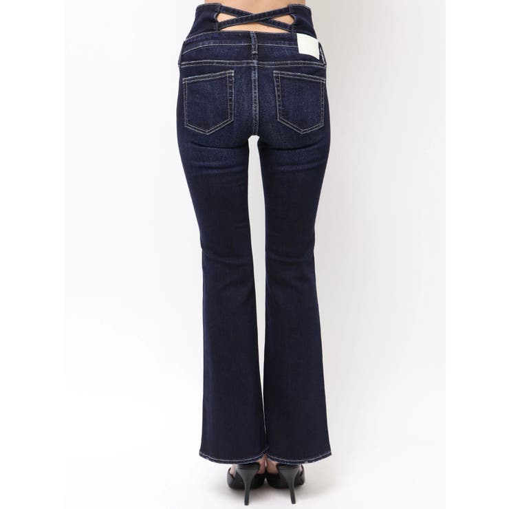 ハイウエストBACKクロスダメージフレアデニムパンツ | GYDA | 詳細画像5 