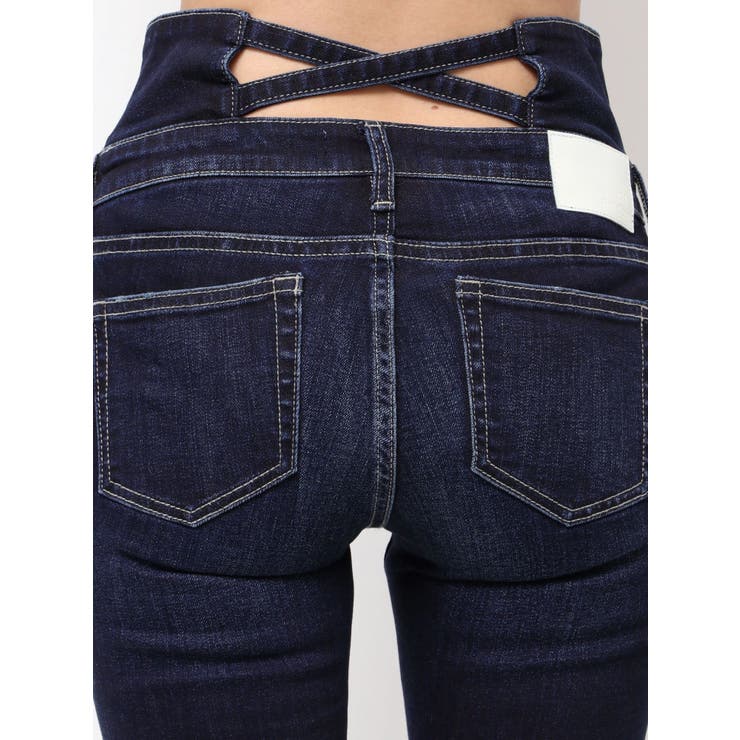 ハイウエストBACKクロスダメージフレアデニムパンツ | GYDA | 詳細画像6 