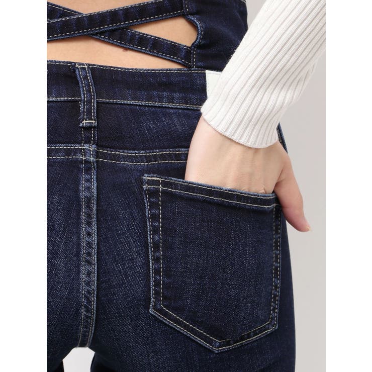 ハイウエストBACKクロスダメージフレアデニムパンツ | GYDA | 詳細画像7 