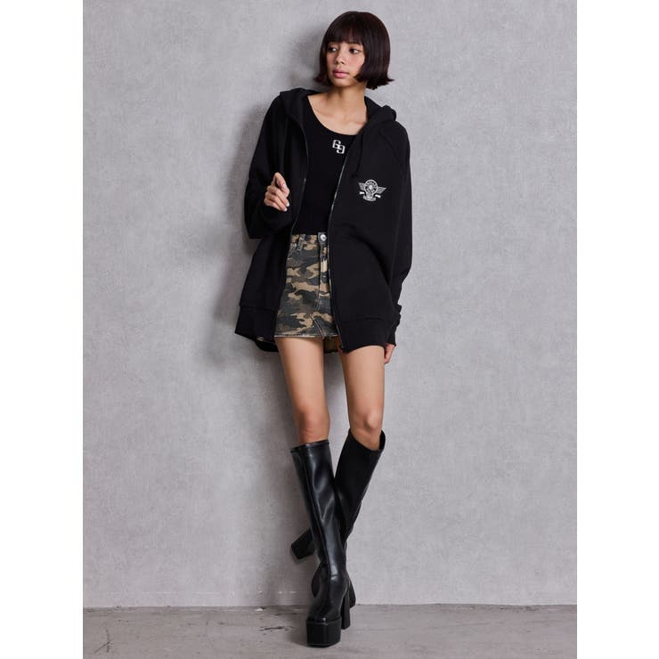 Vintageデニムスカートライクショートパンツ | GYDA | 詳細画像12 