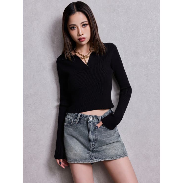 Vintageデニムスカートライクショートパンツ | GYDA | 詳細画像17 