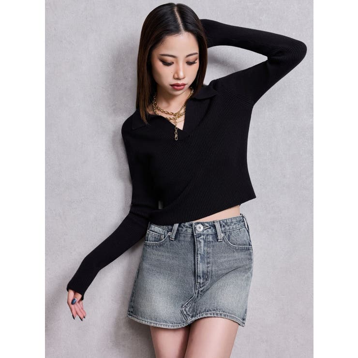 Vintageデニムスカートライクショートパンツ | GYDA | 詳細画像19 