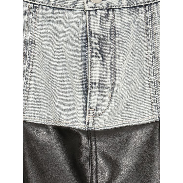 【TINY】フェイクレザードッキングデニムスカートライクショートパンツ | GYDA | 詳細画像19 