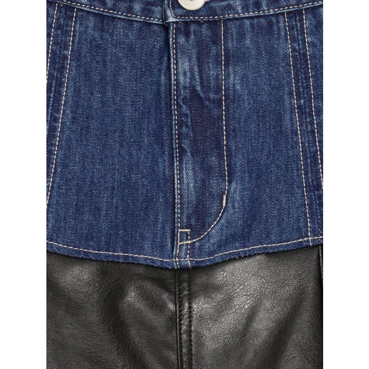 【TINY】フェイクレザードッキングデニムスカートライクショートパンツ | GYDA | 詳細画像20 