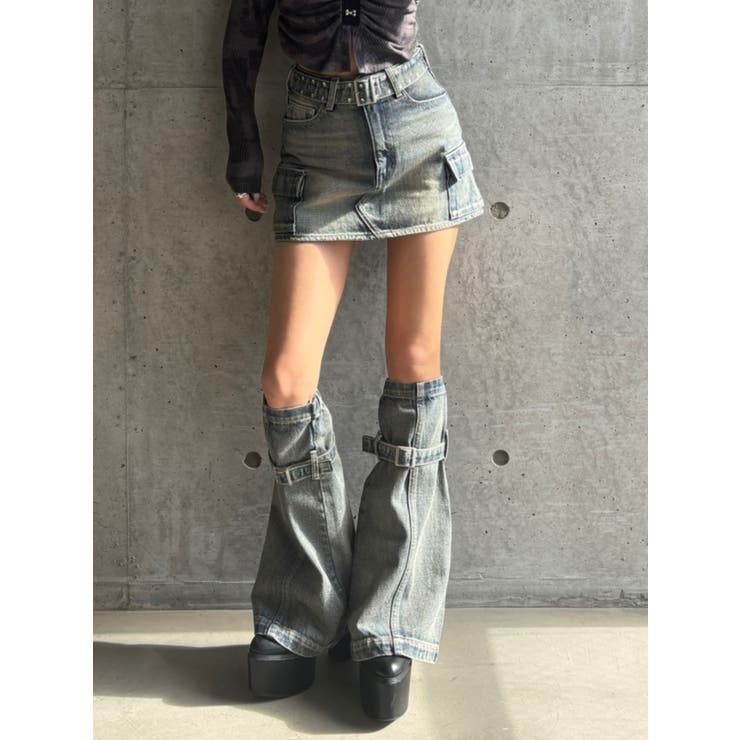 【TINY】レッグウォーマー付きミニスカートライクショートパンツ | GYDA | 詳細画像1 