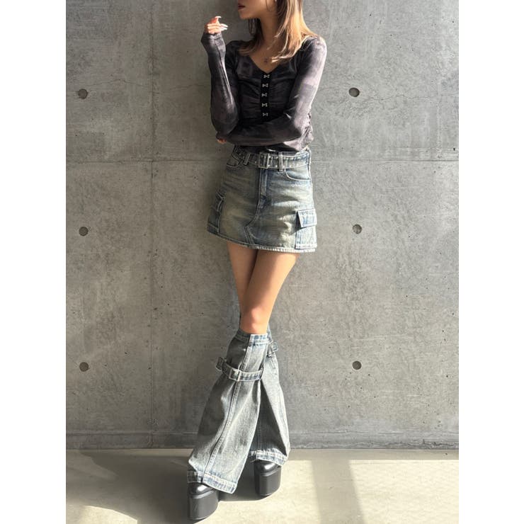 【TINY】レッグウォーマー付きミニスカートライクショートパンツ | GYDA | 詳細画像8 