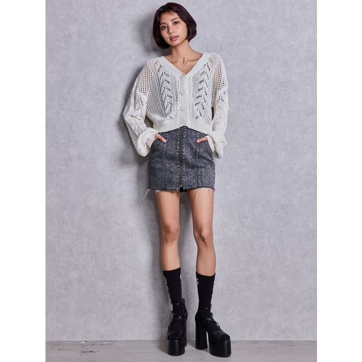 2WAYメッシュブリーチニットトップス | GYDA | 詳細画像16 