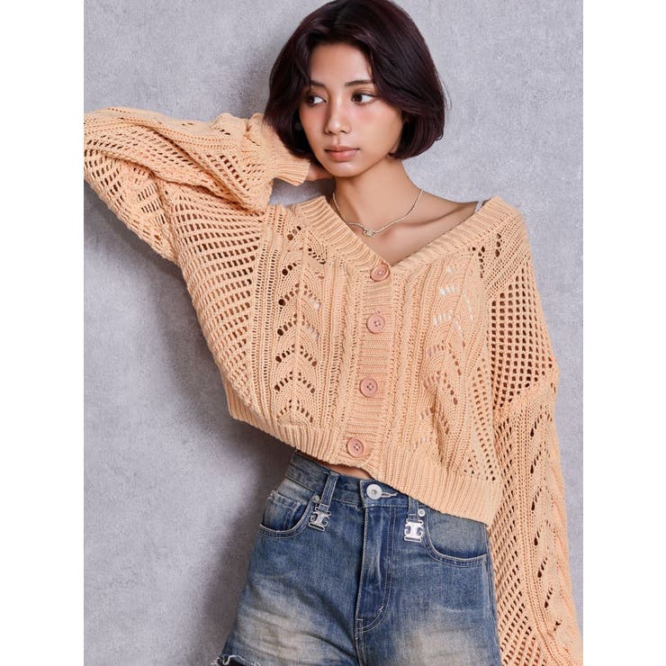 2WAYメッシュブリーチニットトップス | GYDA | 詳細画像2 