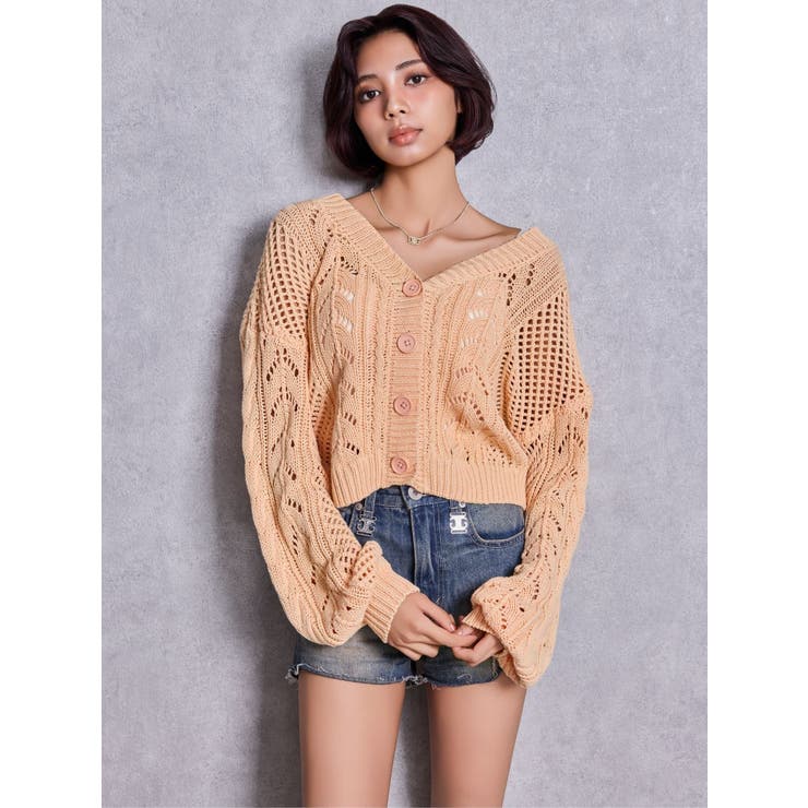 2WAYメッシュブリーチニットトップス | GYDA | 詳細画像3 