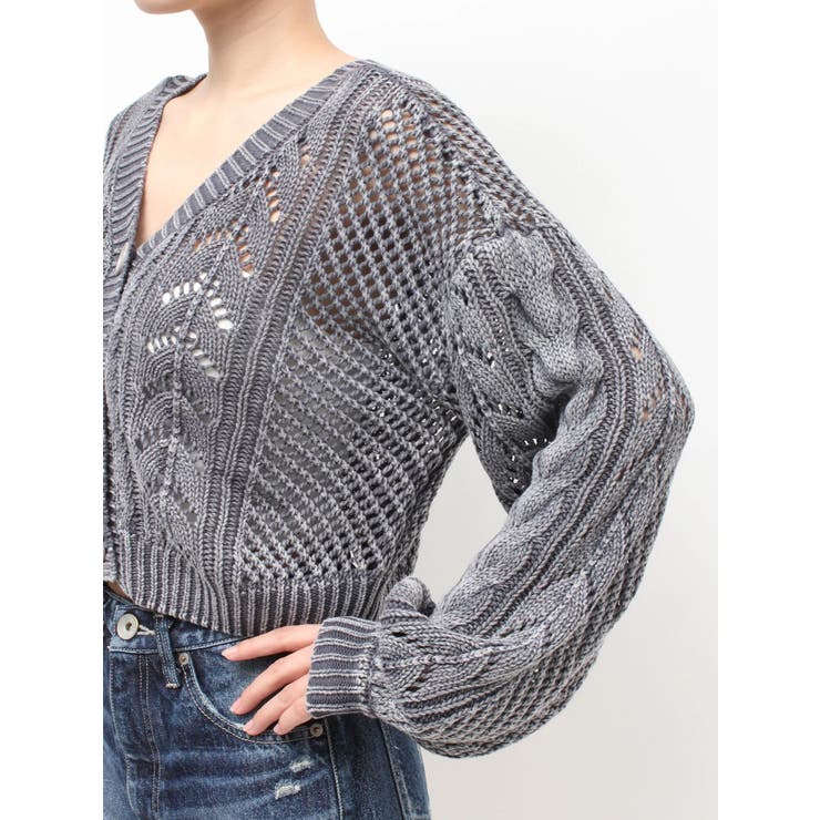 2WAYメッシュブリーチニットトップス | GYDA | 詳細画像34 