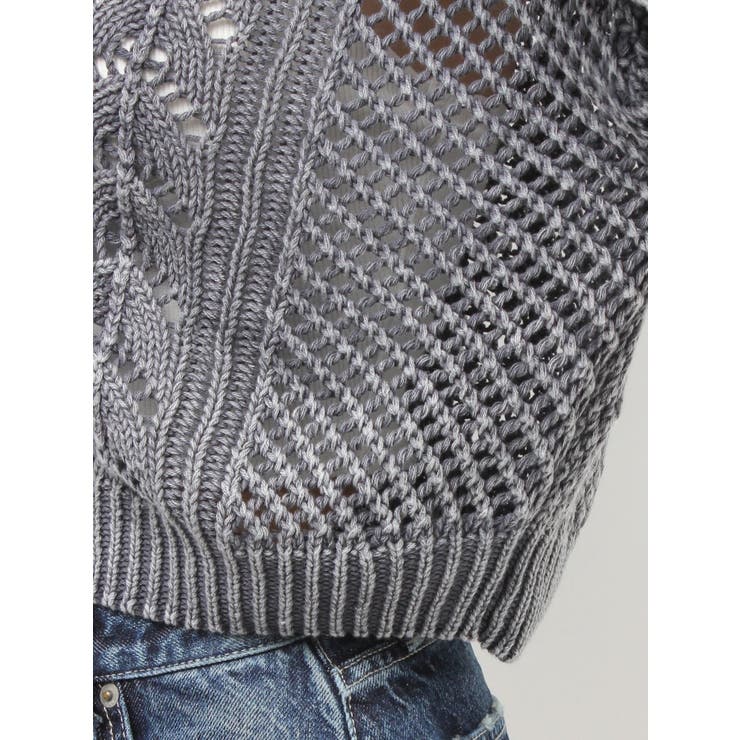 2WAYメッシュブリーチニットトップス | GYDA | 詳細画像35 