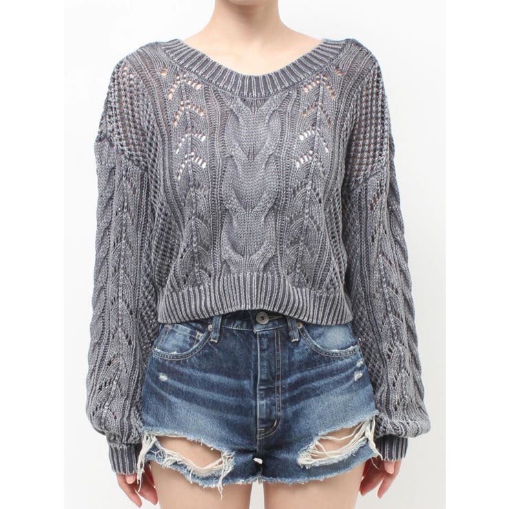 2WAYメッシュブリーチニットトップス | GYDA | 詳細画像37 