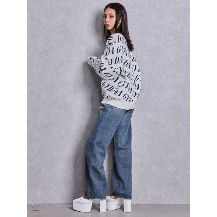 GYDA SLANT PATTERNニットトップス | GYDA | 詳細画像10 