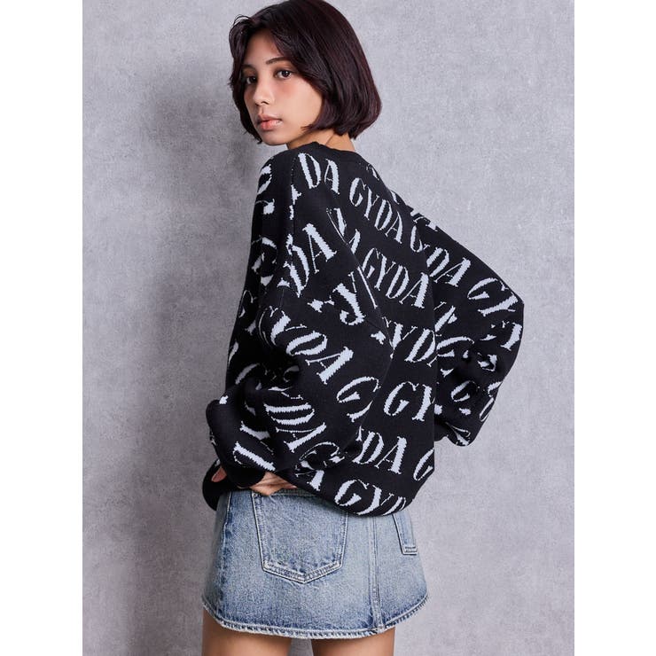 GYDA SLANT PATTERNニットトップス | GYDA | 詳細画像4 