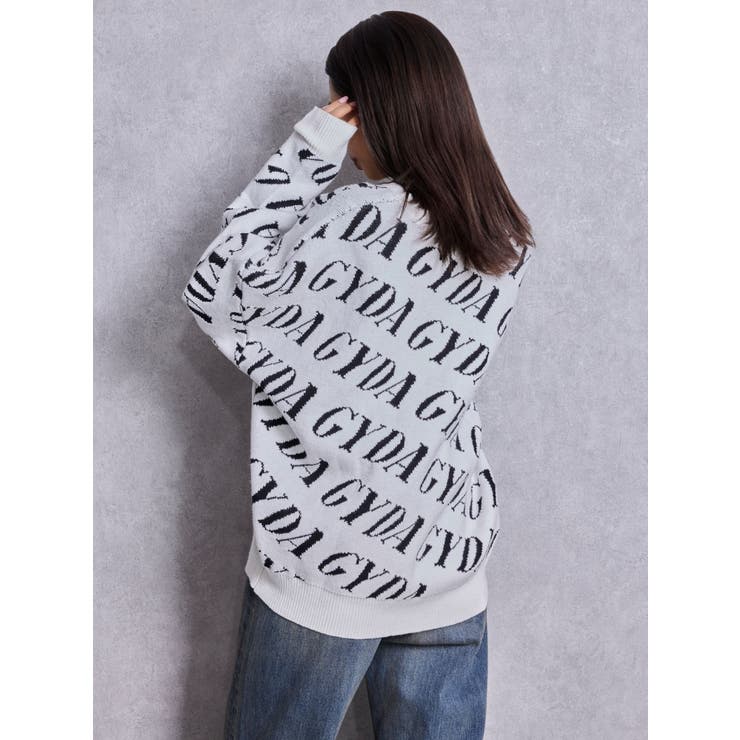 GYDA SLANT PATTERNニットトップス | GYDA | 詳細画像8 