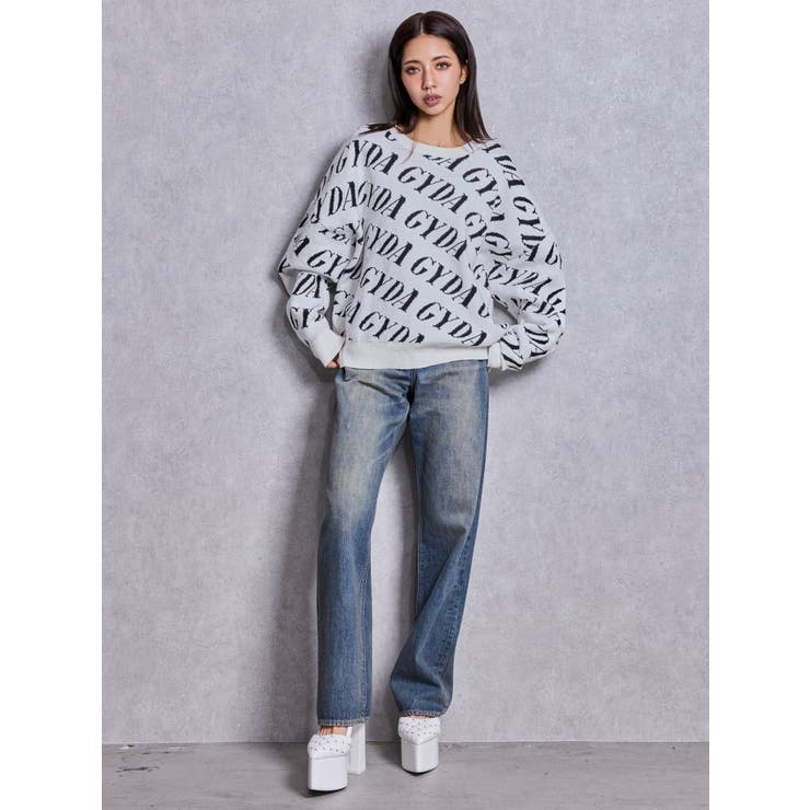 GYDA SLANT PATTERNニットトップス | GYDA | 詳細画像9 