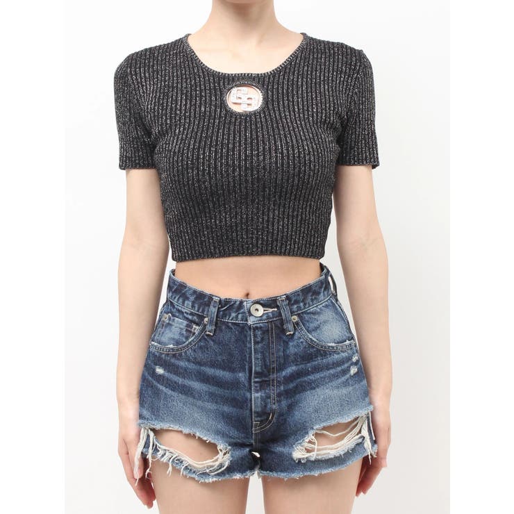 GG bijou MOLDラメニットトップス | GYDA | 詳細画像26 