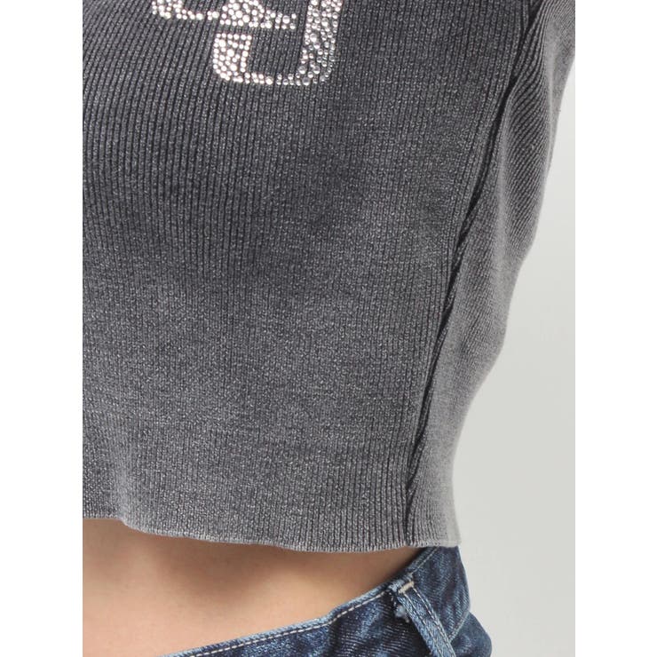 GG bijou ZIPブリーチニットショートトップス | GYDA | 詳細画像27 