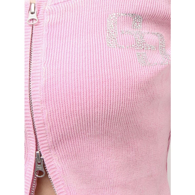 GG bijou ZIPブリーチニットショートトップス | GYDA | 詳細画像32 