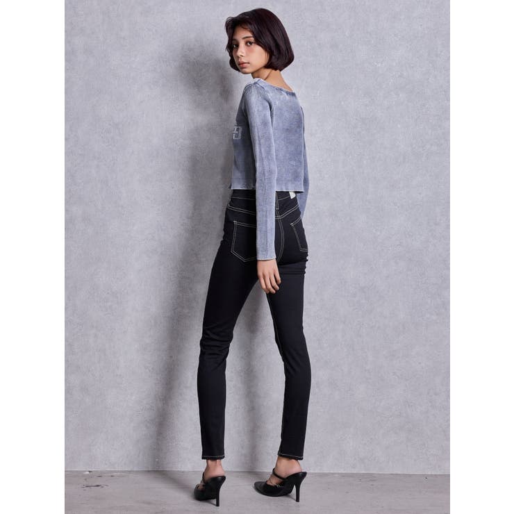 GG bijou ZIPブリーチニットショートトップス | GYDA | 詳細画像6 