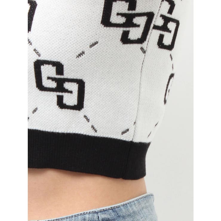 GG glitter quiltingアメスリニットトップス | GYDA | 詳細画像36 