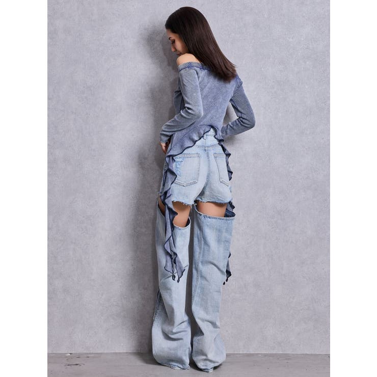 GG SIDE DRAPE EDGEオフショルトップス | GYDA | 詳細画像11 