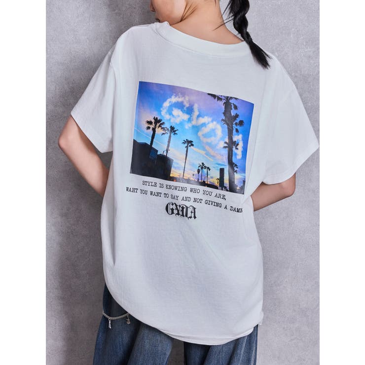 オフホワイト | LA GYDA CLOUD PHOTO BIG Tシャツ | GYDA