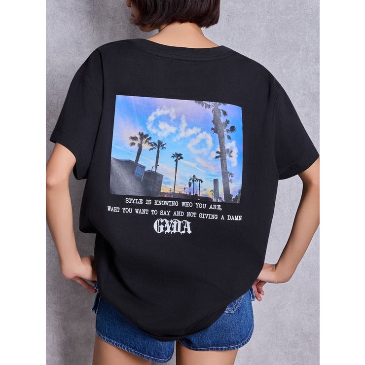 ブラック | LA GYDA CLOUD PHOTO BIG Tシャツ | GYDA