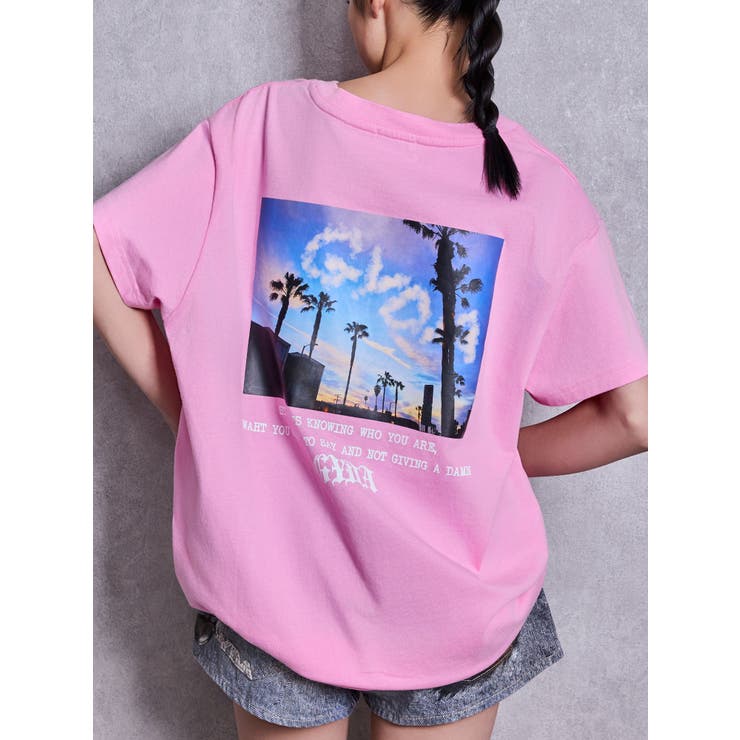 ピンク | LA GYDA CLOUD PHOTO BIG Tシャツ | GYDA