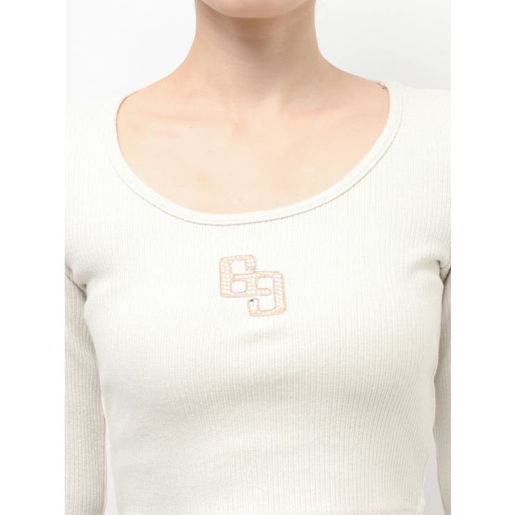 GGロゴラインストーンラメテレコトップス | GYDA | 詳細画像20 