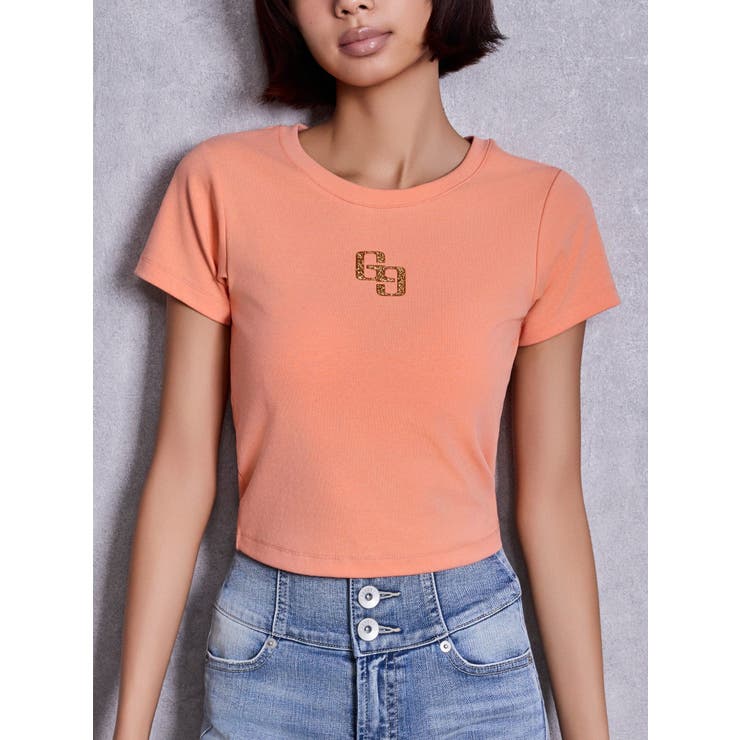 オレンジ | GLITTER GG Tシャツ | GYDA