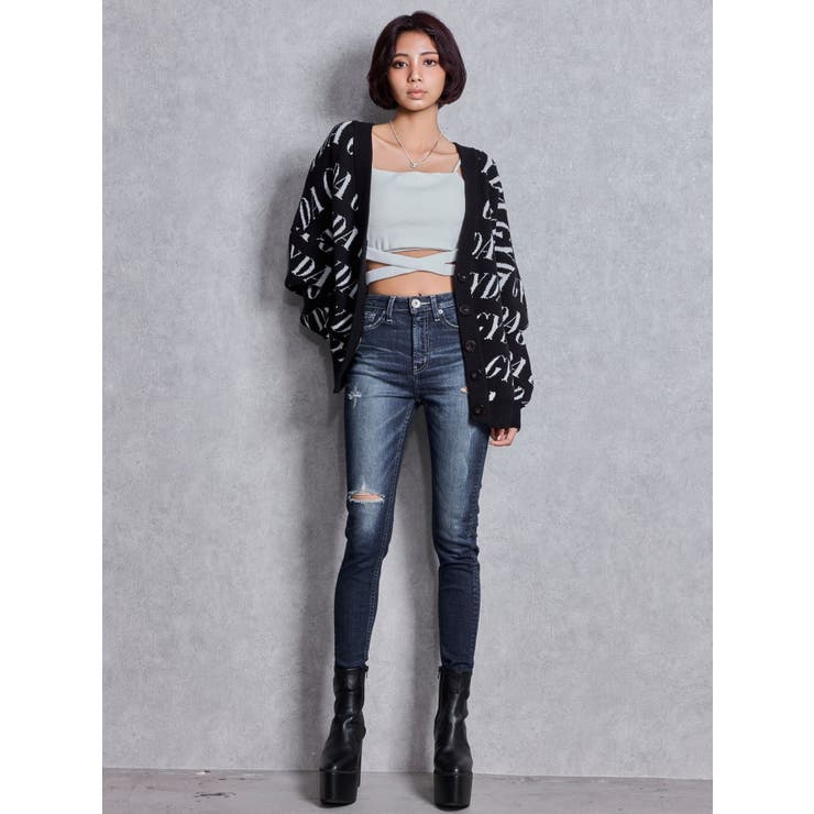 GYDA SLANT PATTERNニットカーディガン | GYDA | 詳細画像11 