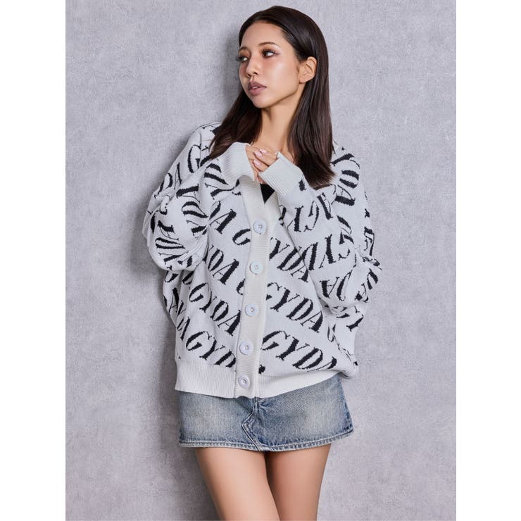 GYDA SLANT PATTERNニットカーディガン | GYDA | 詳細画像3 