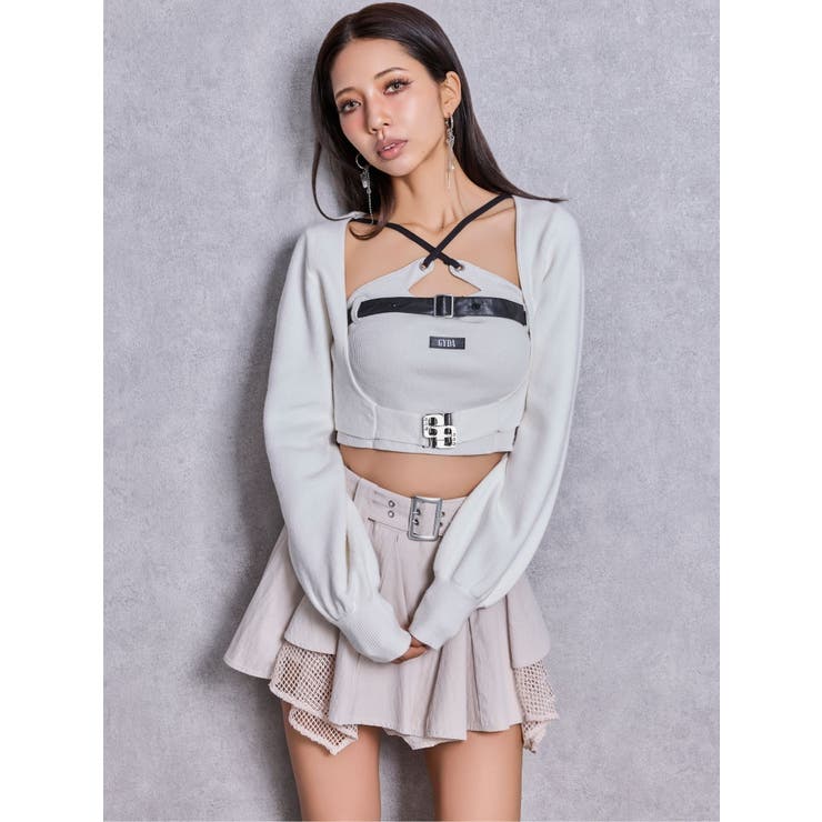 GYDAフロントクロスラメテレコビスチェ | GYDA | 詳細画像13 