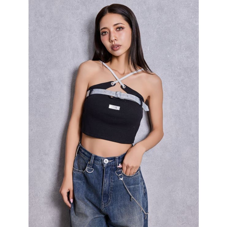 GYDAフロントクロスラメテレコビスチェ | GYDA | 詳細画像15 