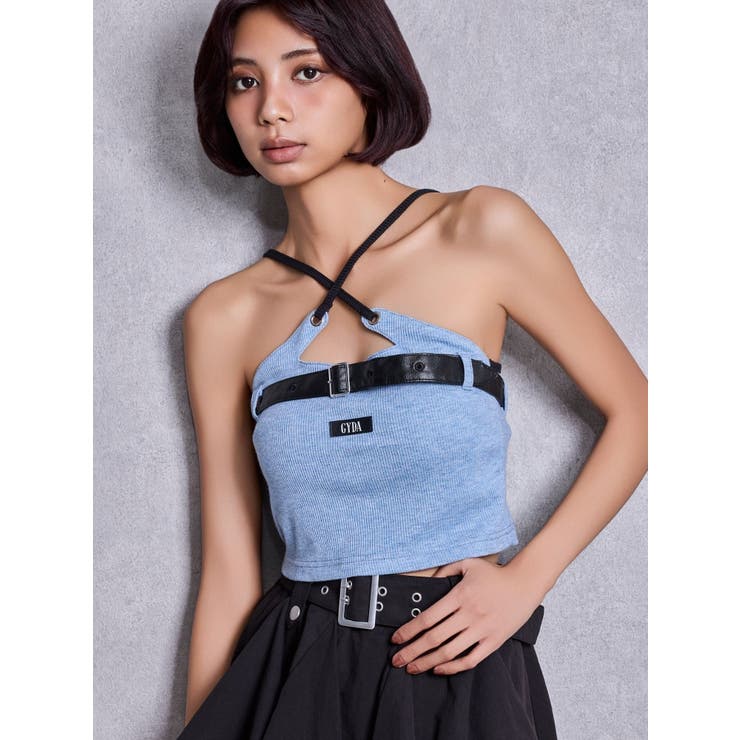 GYDAフロントクロスラメテレコビスチェ | GYDA | 詳細画像2 