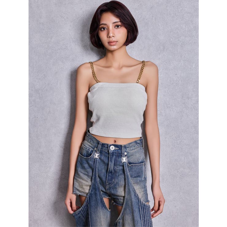 chainストラップラメテレコビスチェ | GYDA | 詳細画像12 