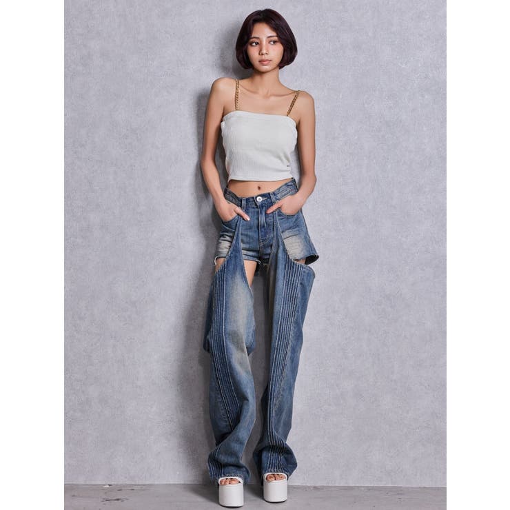 chainストラップラメテレコビスチェ | GYDA | 詳細画像14 