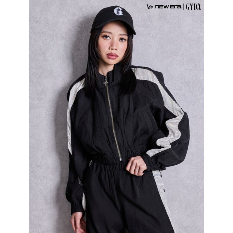 ブラック | sacred edge cross shinyショートブルゾン | GYDA