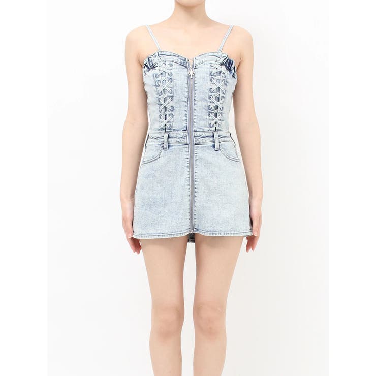 sacred edge cross ZIPスカートライクデニムミニワンピース | GYDA | 詳細画像23 