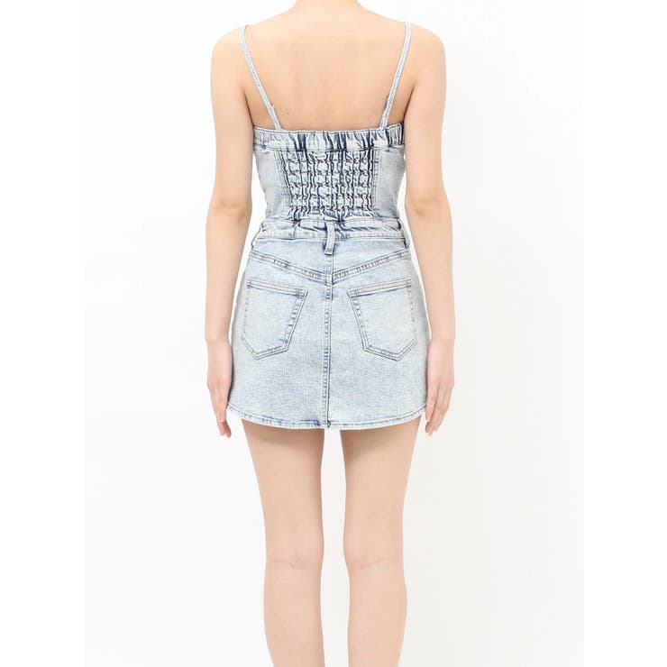 sacred edge cross ZIPスカートライクデニムミニワンピース | GYDA | 詳細画像25 