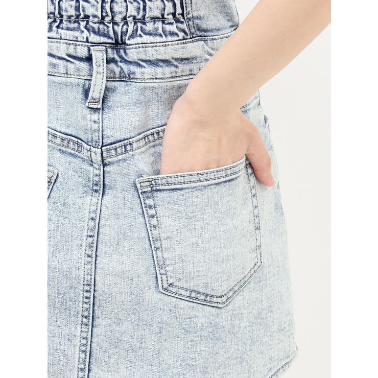 sacred edge cross ZIPスカートライクデニムミニワンピース | GYDA | 詳細画像28 