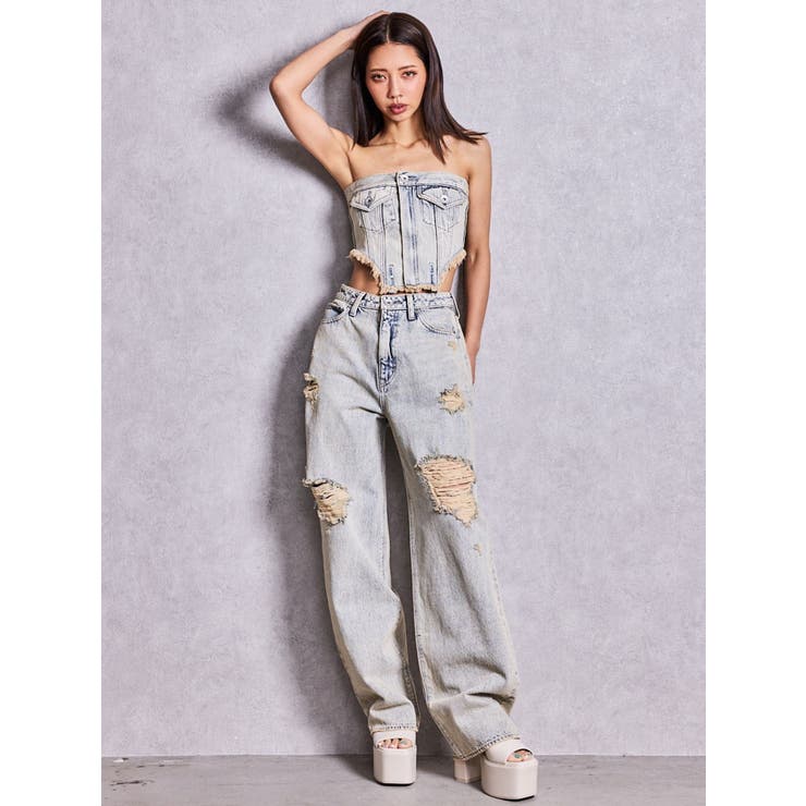 2WAYデニムチェーンロンパース | GYDA | 詳細画像22 