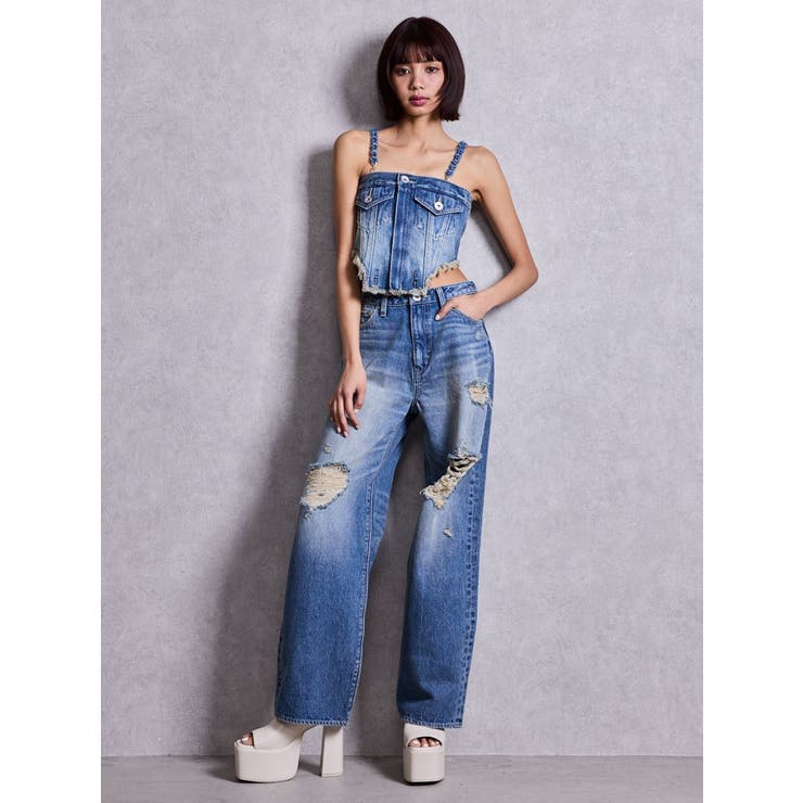 2WAYデニムチェーンロンパース | GYDA | 詳細画像9 