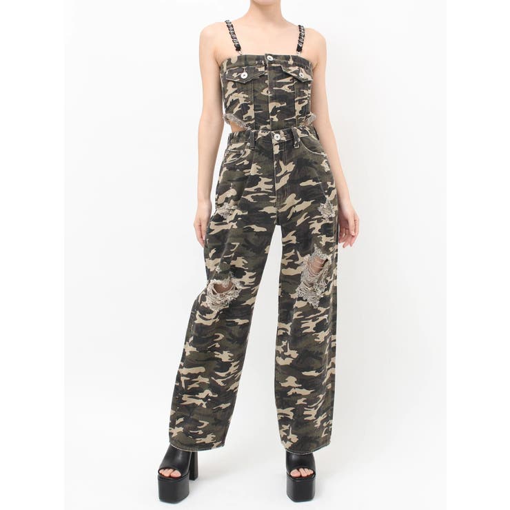 ダークミックス | 2WAYデニムチェーンロンパース | GYDA