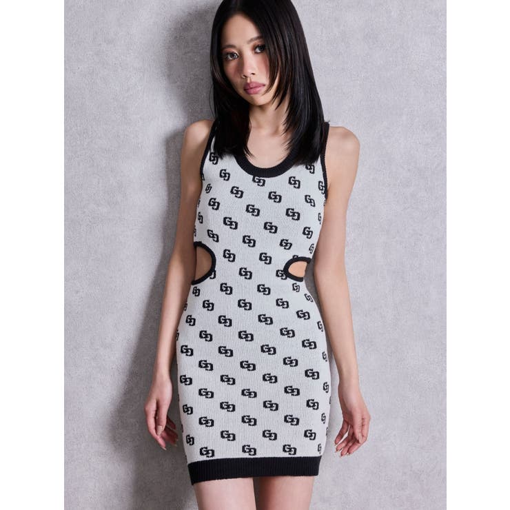 オフホワイト | SIDE OPENミニニットワンピース | GYDA