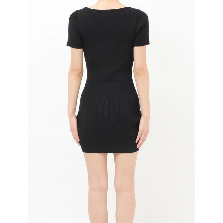 Symmetry GYDAプレートハーフスリーブニットワンピース | GYDA | 詳細画像28 