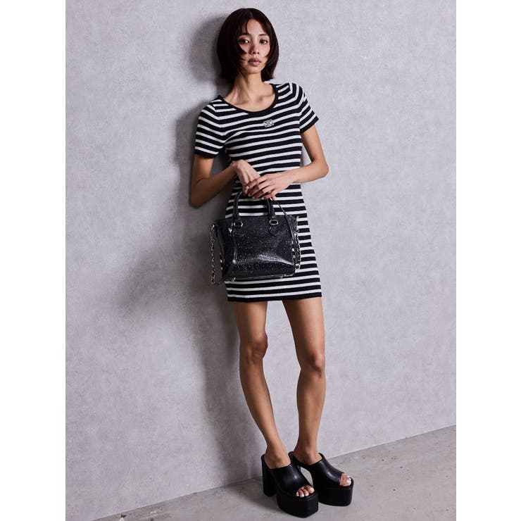 Symmetry GYDAプレートハーフスリーブニットワンピース | GYDA | 詳細画像7 